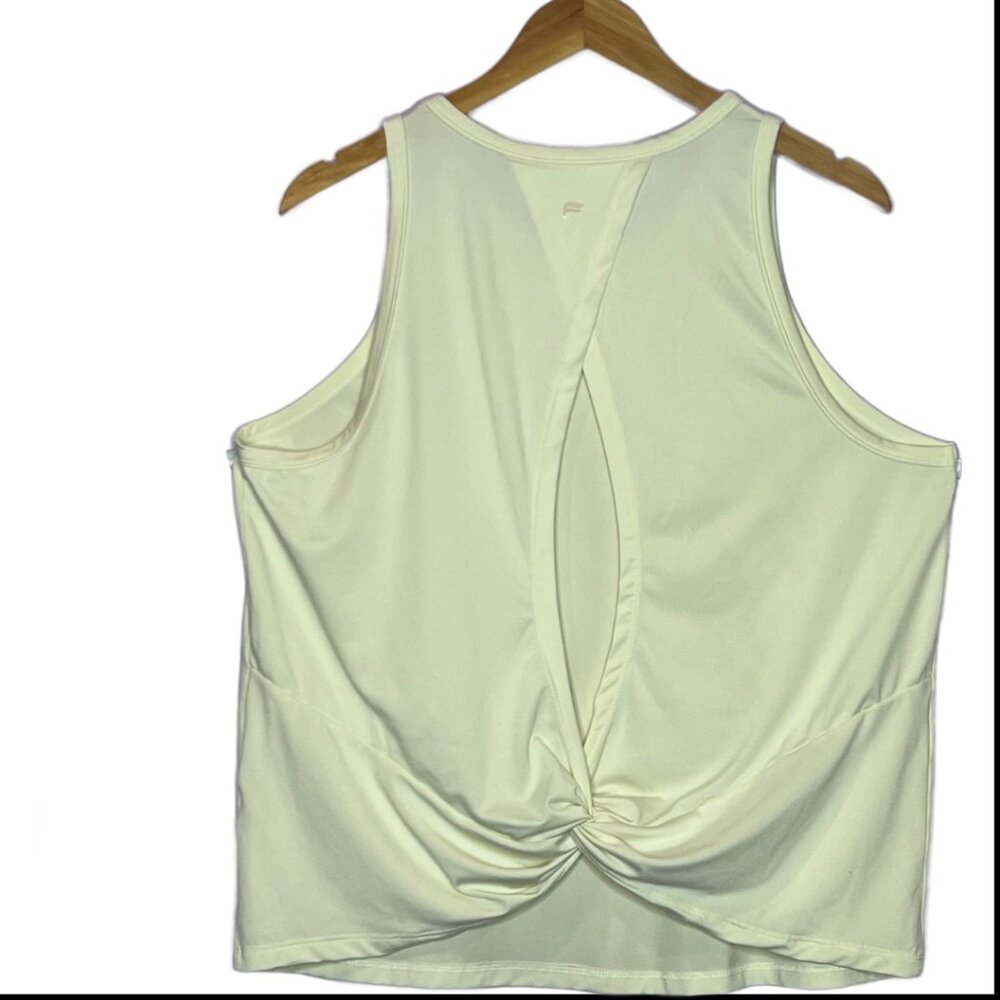 Fabletics Dry-Flex Open Back Tank Oats Cream Sz XL - Picture 2 of 8